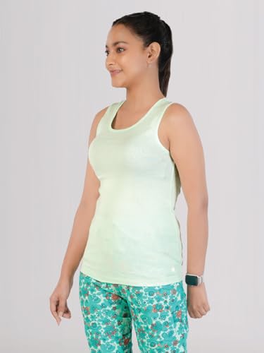 Image of Rupa Colors Playsure Solid 100% Combed Cotton Rib Fabric, Women's Standard Fit Tank Top, Sleeveless Pack of 1