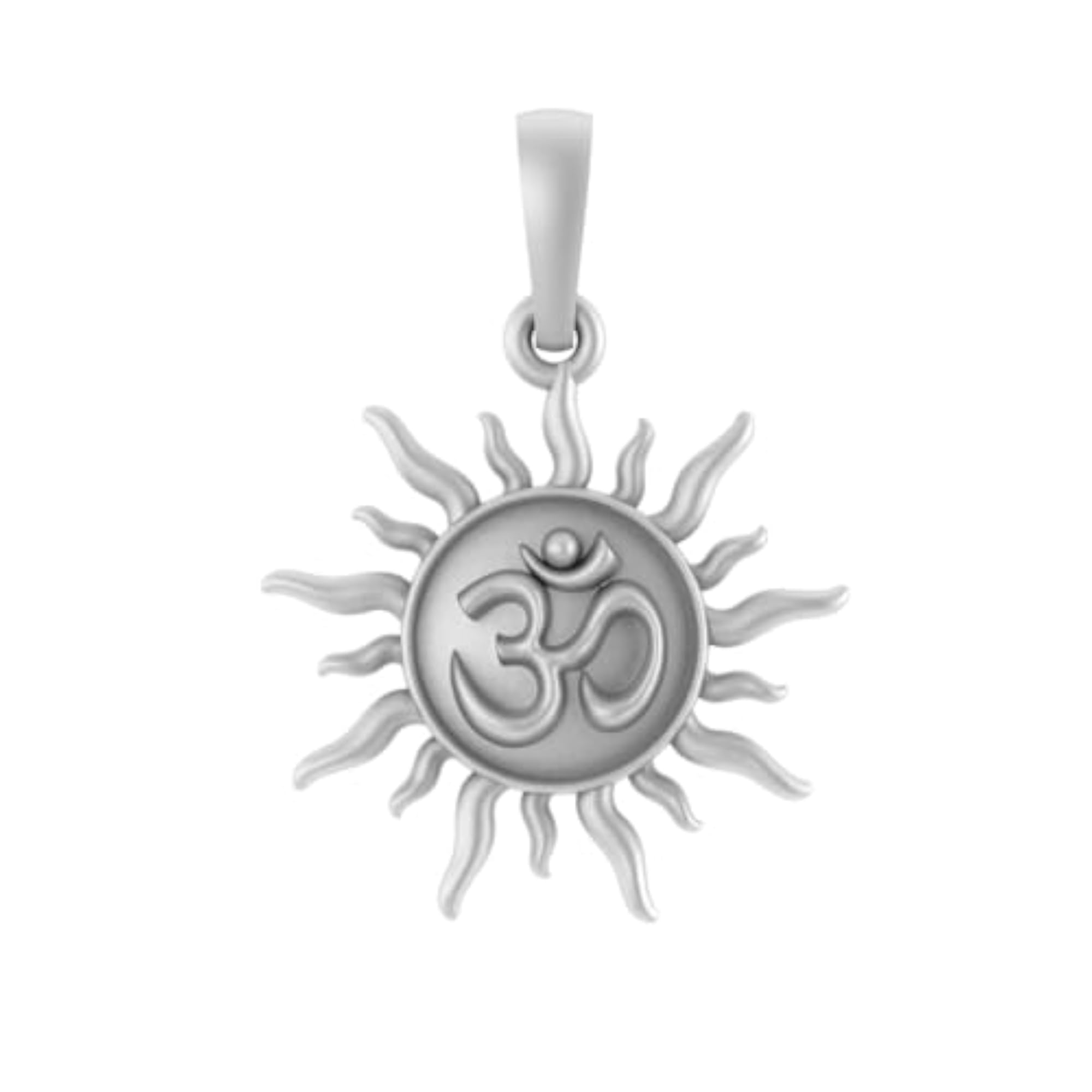 Sterling Silver Spiritual Sun Pendant, Unisex