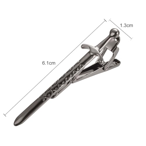 Image of Yoursfs Vintage Scottish Sword Tie Clips for Men Personalised Tie Clips Funny Sword Tie Bars Unique Cool Tie Pin for Men's Jewelry