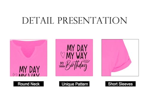 Birthday Shirts for Women V-Neck Its My Birthday Shirt Cute Birthday Girl Graphic Short Sleeve Tee Tops4