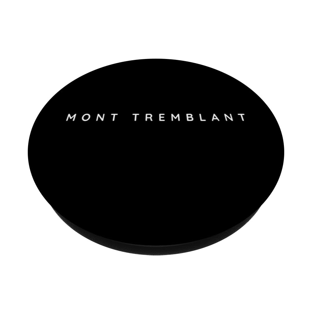 Mont Tremblant Souvenirs. Mont Tremblant Ski Resort Holiday PopSockets Swappable PopGrip, Black - Image 2