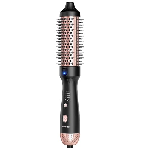 Thermal Brush for Less Damage, Zavarea 1.5 Inch Heated Round