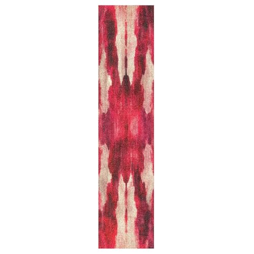 CEBUGI Red Tie-dye Skateboard Grip Tape 33x9in Waterproof Tear-Proof Longboard Grip Tape Bubble Free Non-Slip Scooter Grip Tape for Girls Boys