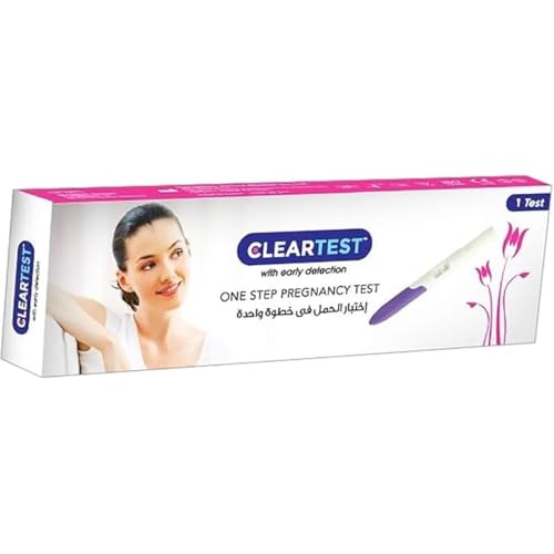 Cleartest Midstream Pregnancy Test Kit (1 Test/Box) - Fast & Reliable Results Easy One-Step Use Early Detection Hygienic Home Testing Solution
