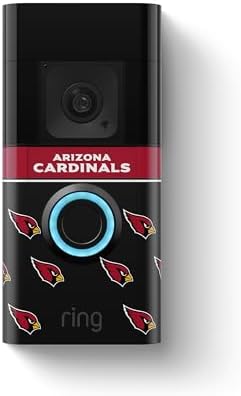 All-New Limited Edition, Official NFL Faceplate for Ring Doorbells - Video Doorbell 3, Video Doorbell 3 Plus, Video Doorbell 4, Battery Doorbell Plus, and Battery Doorbell Pro | Arizona Cardinals - View 5