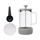 Photo Gallery la cafetiere zero - caffettiera da 8 tazze, colore beige/crema, resistente al calore, con manico in vetro e base in silicone rimovibile, facile da pulire, idea regalo per gli amanti del caffè Photo Gallery la cafetiere zero - caffettiera da 8 tazze, colore beige/crema, resistente al calore, con manico in vetro e base in silicone rimovibile, facile da pulire, idea regalo per gli amanti del caffè