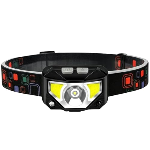 Faros delanteros de camping LED recargables con linterna frontal potente para casco