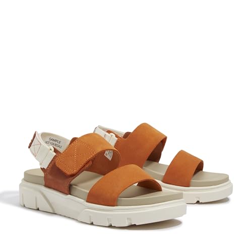 Timberland Timberland Women's Greyfield 2-Strap Sandal, Medium Orange Suede, 9.5 Medium