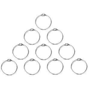 10 stks losse blad boek ringen 65mm metalen binder ringen sleutelhangers nikkel plated scharnierend o ring efficiënt…