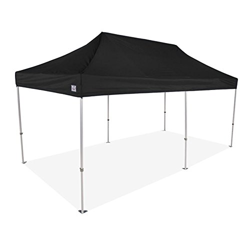 Impact 10 x 20 Pop Up Canopy Tent Commercial Grade Aluminum Frame and 500D Fabric Includes Roller Bag Black