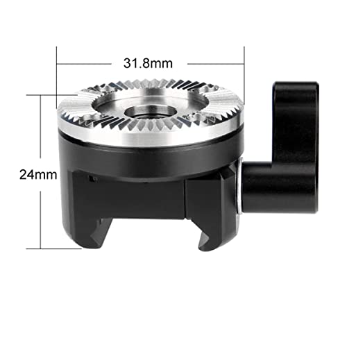 Image of NICEYRIG NATO Clamp to Rosette Mount Adapter (M6 Thread Diameter 31.8mm) Applicable for ARRI Rosette Wooden Handgrip, Quick Release and Lock