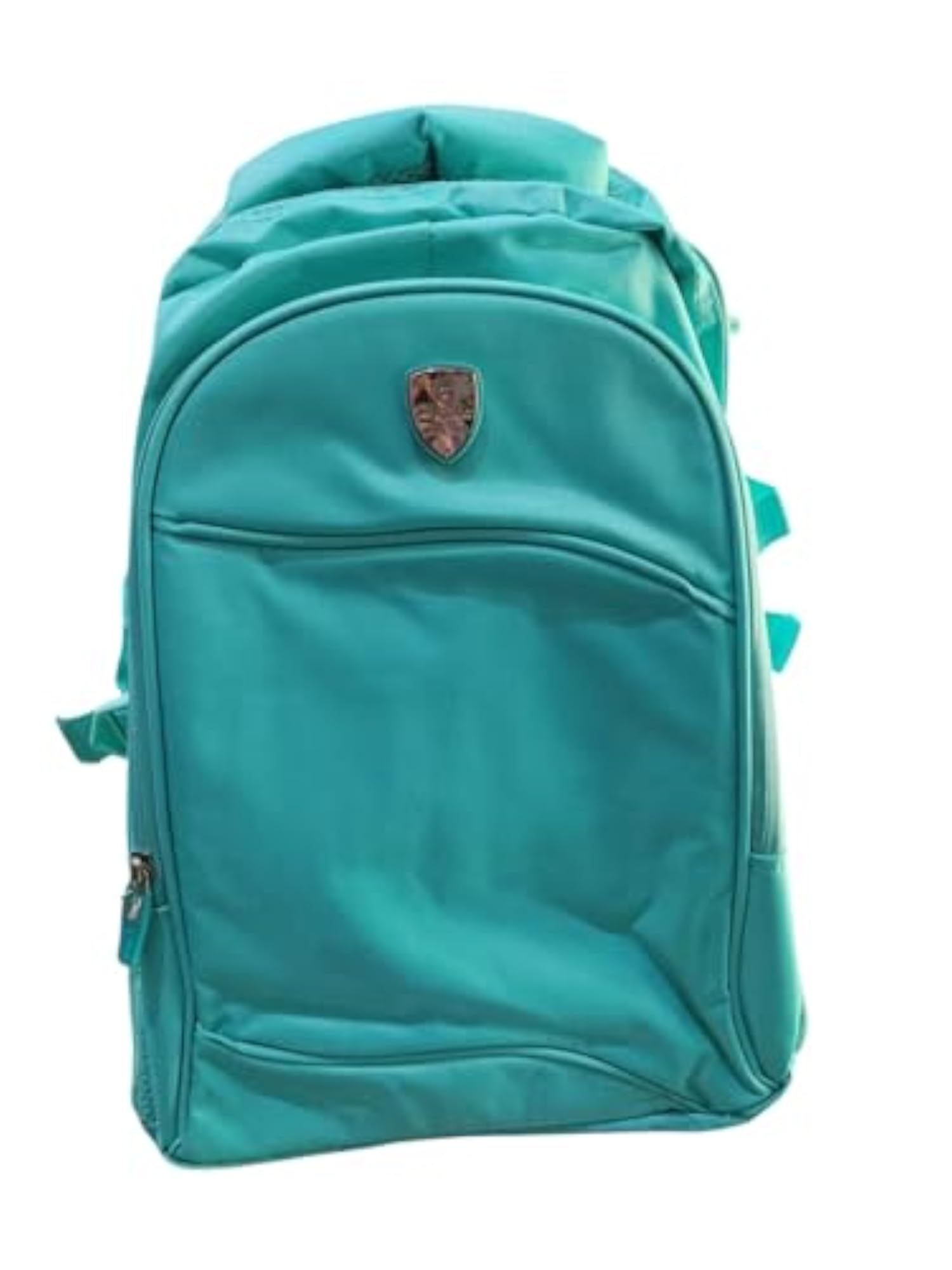 Classic Turquoise Backpack with Metal Shield Logo