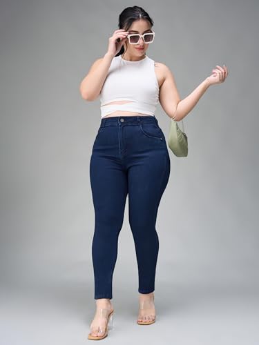 Image of Miss Chase A+ Women's Bootcut High Rise Regular Length Stretchable Denim Jeans