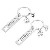 TOPPERFUN 2stücke Schlüsselanhänger aus Edelstahl für Einweihungsparty Schlüsselanhänger fürs Neue Zuhause Geschenkidee für Hauskauf