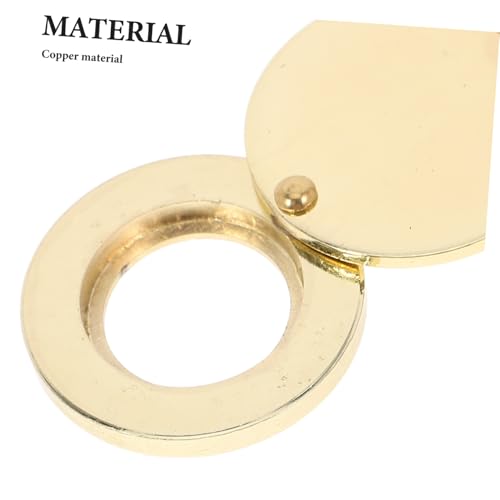 Visor para puerta metálico con cubierta rotativa tipo ojo de gato en ángulo amplio, material cobre, 2 piezas miniatura 3