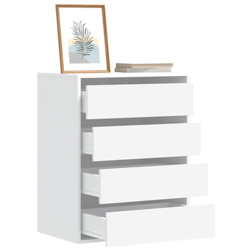 Solivagant Cajonera de Esquina Madera de ingeniería Blanca 60x41x76 cm,Blanco,26.5kg