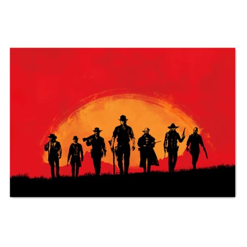 RDR2 - Póster artístico para pared, lienzo de videojuegos,