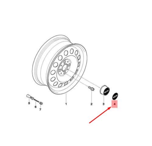 Mini Genuino R50 R52 Centro Ruota Mozzo Stemma Emblema 45mm Originale 36136767399
