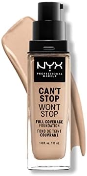 NYX PROFESSIONAL MAKEUP Can't Stop Won't Stop Foundation, 24h Full Coverage Matte Finish - Light Ivory