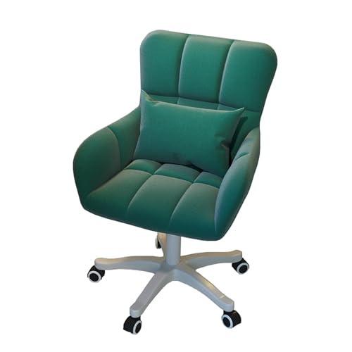 Chaise de bureau ergonomique pivotante en velours réglable