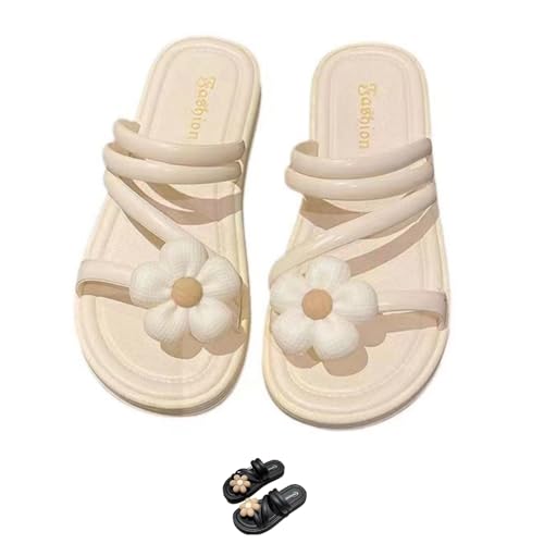 Flower Slippers for Women Soft House Slippers with Slip-on Indoor Outdoor Slippers Creative Gifts wearing beach for lovely gifts