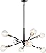 Kichler 43118BK Armstrong Chandelier, 8-Light 800 Total Watts, Black