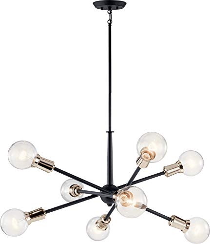 Kichler Armstrong 26 8 Light Chandelier in Black