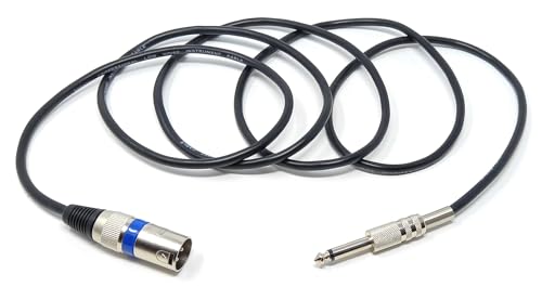 DRUT 2m XLR Male to 6.35mm TS Mono Male Plug Audio Connector, Microphone Screened Cable for Amplifiers Music Instruments 6.5ft - Image 4