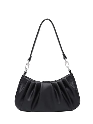 Milumia Women's Shoulder Bag Retro Ruched Top Handle Clutch Handbags