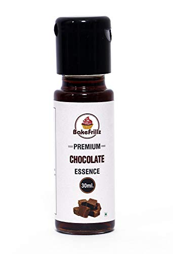 Image of Bakefrillz Chocolate Food Flavour Essence 30 ml | Concentrated Cake Baking & Dessert Flavoring Liquid | For Ice Creams, Puddings, Cookies & Bakery Recipes