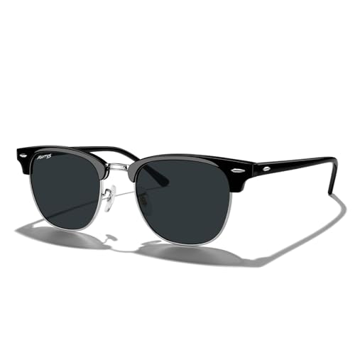 MERRYS Classic Square Semi-Rimmed Polarized Sunglasses for Men Women S6016