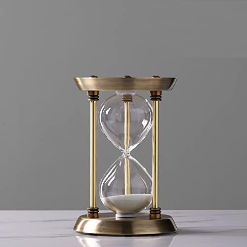 美品】砂時計 風砂時計 時計 木製 金属 ガラス インテリア 置物