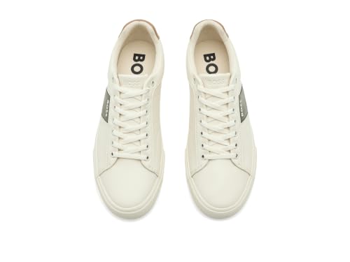 Image of BOSS Men's Aiden Logo Block Leather Low Top Sneakers