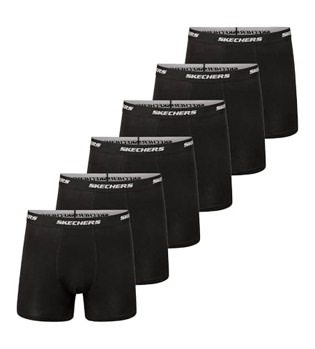 Skechers Men's Underwear Boxer Briefs 6-Pack, Contoured Pouch, Moisture Wicking, No Ride Comfort, Breathable Cotton Stretch2