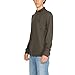 Armani Exchange Men's Slim Fit Long Sleeve Stretch Pique Polo, Black Olive, X-Large