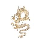 vmcoatdu Stylish Charm Brooch Pin Crystal Rhinestone Dragon Brooch Badge (Dragon)