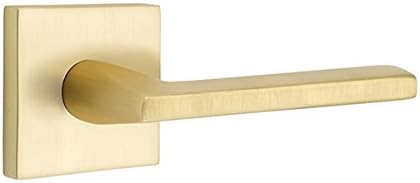 EMTEK Juego de privacidad de roseta cuadrada con palanca Helios de acabado a juego, elección de apertura a la izquierdaderecha y 7 acabados,