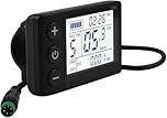 S866 Electric Bicycle LCD Display Meter, 24V 36V 48V Ebike LCD Display Control Panel Wireless Bicycle Speedometer Odometer for Electric Scooter Electric Bike Modification