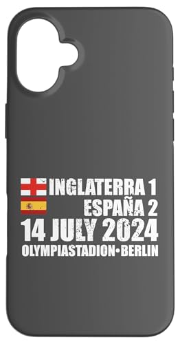 Euro Fútbol Inglaterra 1 España 2 Ganadores Final 2024 Carcasa para iPhone 16 Plus