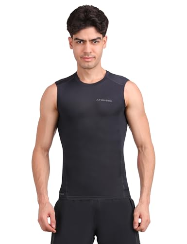 Image of Compression Vest Tank Body Shaper Without Sleeve for Men - Gym Shirt for Men Men Shapewear - Keep Dry Tight Skin Fit - Breathable Inner for Men Sports Wear Workout Gym Sports