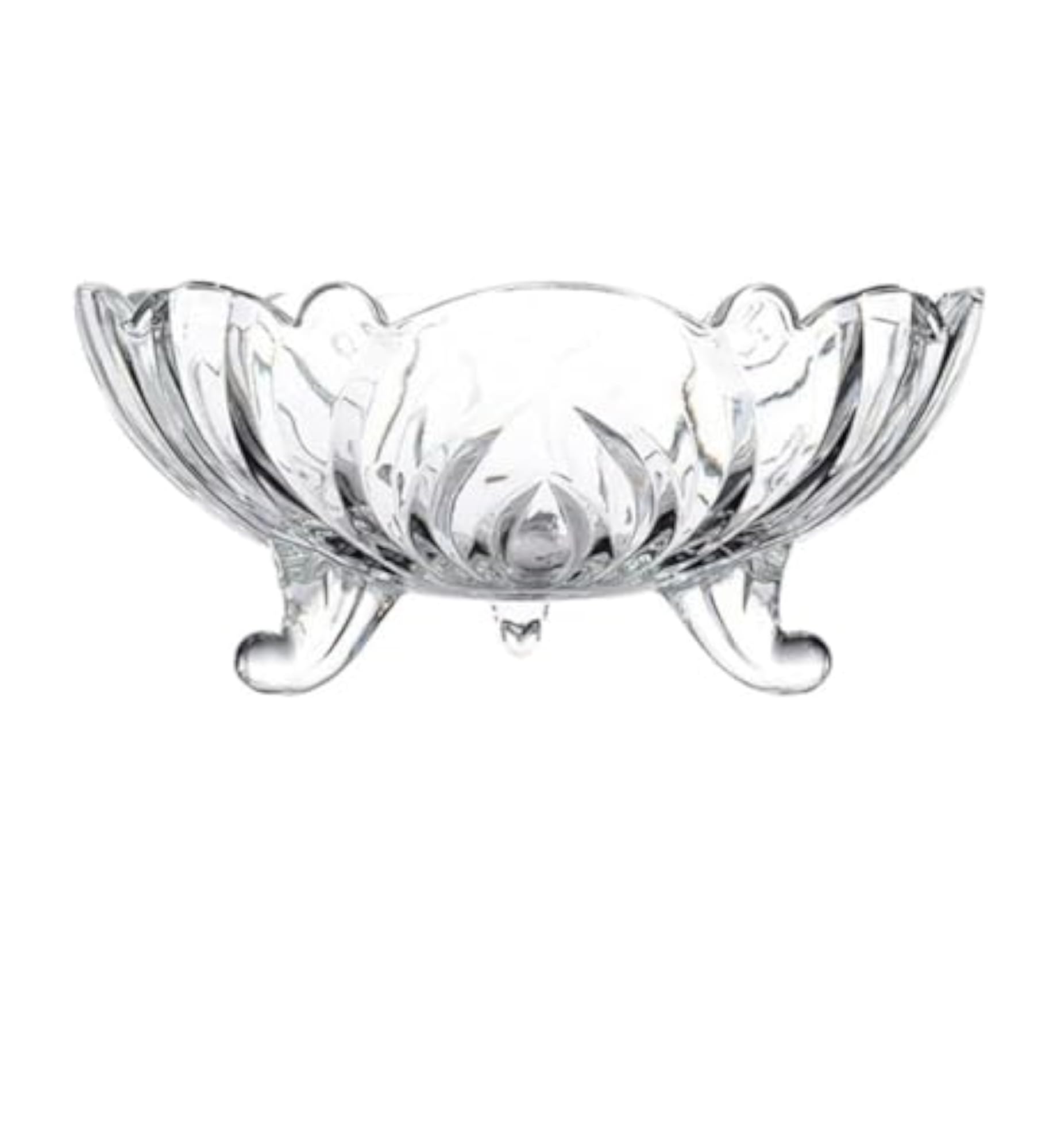 Crystal Glass Decorative Bowl with Elegant Legs