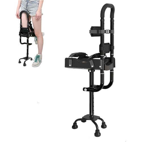 Muletas de rodilla sin dolor, andador antideslizante para rodilla solo por debajo de la rodilla, reemplazo de escúter y ayuda para la movilidad y la vida diaria, alternativa a las muletas