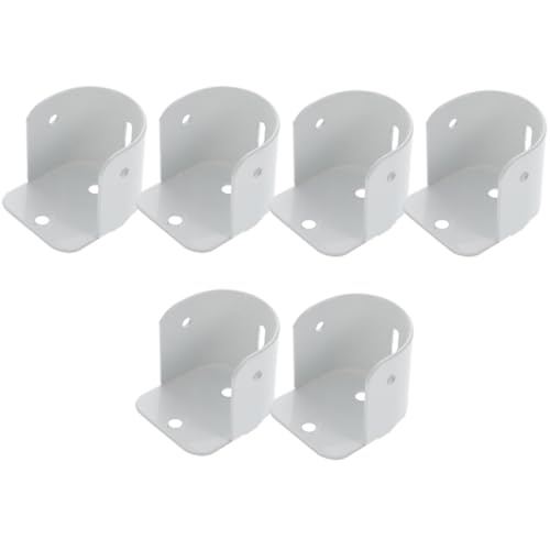 HAKIDZEL 6 pezzi Supporto per Bastone in Ferro Resistente Flange Eleganti Antiruggine per Aste Armadio Porta Bastoni per Interni Staffe Durevoli per Appendere Abiti e Asciugamani