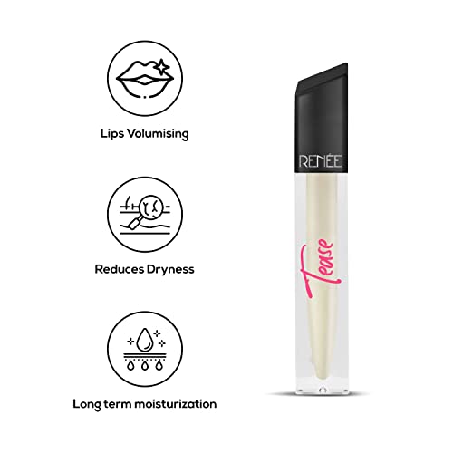 Image of RENEE Natural Glossy Lips Combo| Includes Madness PH Stick 3gm & Tease Lip Plumper 5ml| Soothes & Moisturizes Dry Lips| Non Sticky, Long Lasting Formula with Plumping Effect