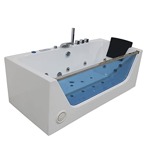 DECORAPORT 68 Inch 1 Person Whirlpool Air Bubble Infusion Hydro-massage Bathtub with Control Panel,Air jets with Light (D-DK-Q408) DECORAPORT 68 Inch 1 Person Whirlpool Air Bubble Infusion Hydro-massage Bathtub with Control Panel,Air jets with Light (D-DK-Q408)