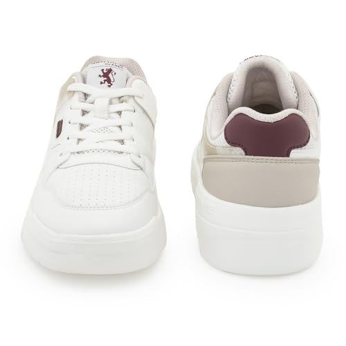 Image of Red Tape Women's Sneakers White Lilac Pu TPU Round Toe Lace-Up