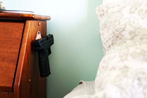 Sofhold Gun Magnet Mount For Vehicle & Home Made In Usa Premium Hand Crafted Leather Strong Heavy Duty 50Lbs Magnet Mount Pistol Rifle Shotgun Magnetic Holder (In God We Trust Rustic) #TOP4