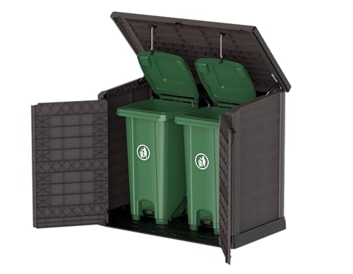 Miniatura 25 de Duramax - Arcón Cubre Cubos Exterior - 1200 L - Pvc - Color Marrón