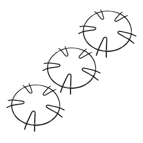 Cabilock 3Pcs Gas Stove Support Racks Slip Iron Cooking Pot Stands Kitchen Gadgets for Home Restaurant and Use Fire Gathering and Thermal Insulation Function