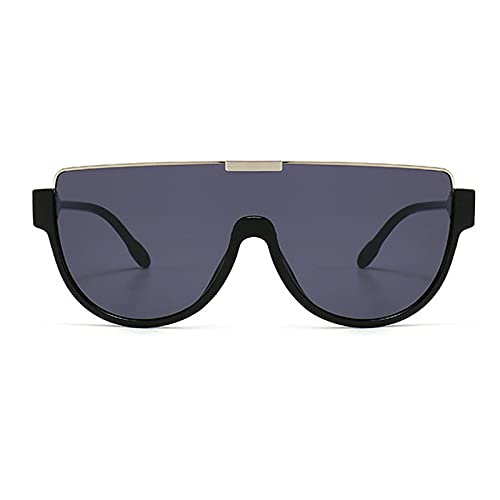 Image of Oversized Sunglasses Women Men Luxury Big Frame Mask Glasses Goggle Flat Top Clear Eye Protection Glasses Shade UV400